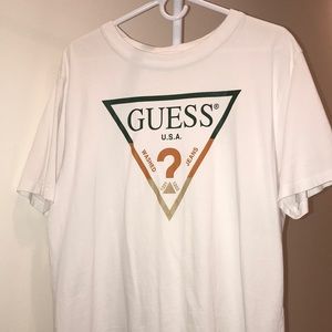 Oversized Guess T-shirt Green/Orange/Gold
